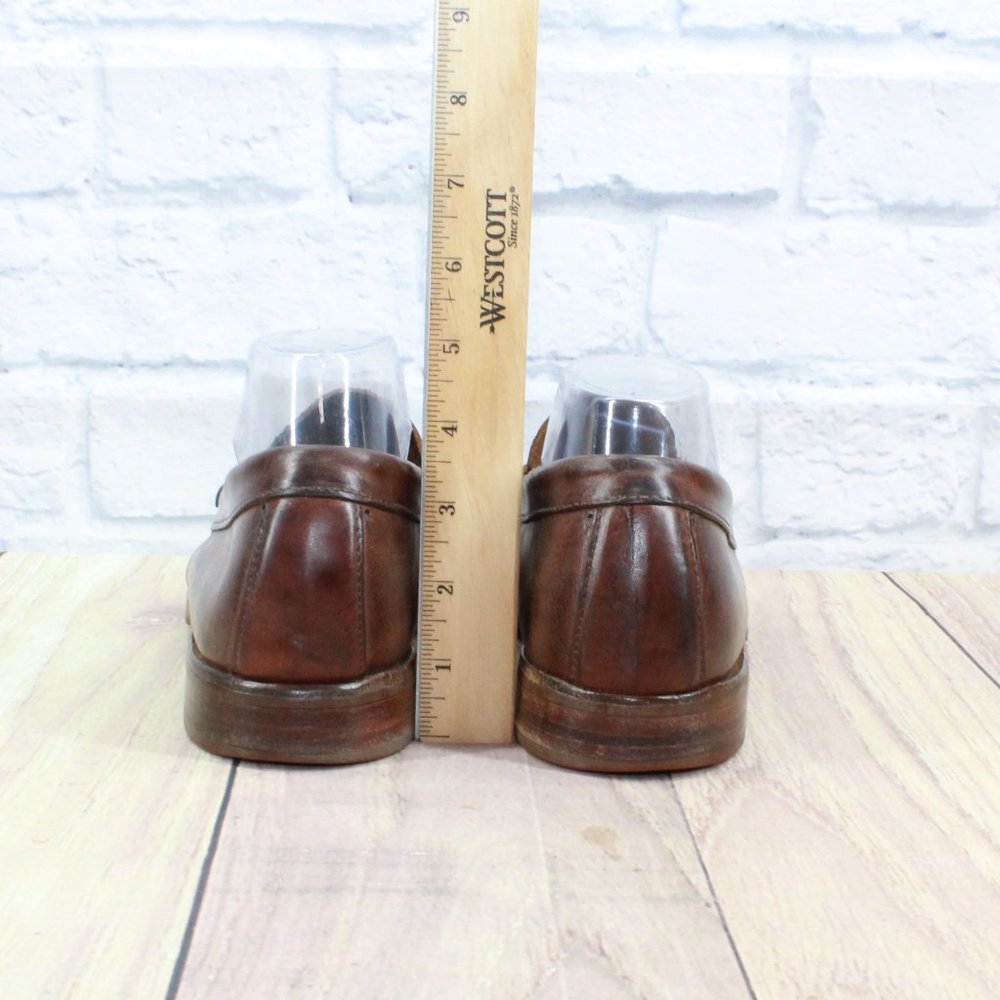 TIMBERLAND Brown Leather Round Toe Slip On Penny Loafer Shoes Size 10 M - Picture 8 of 9